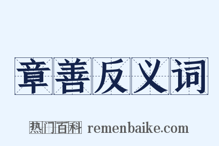 章善反义词是什么意思的图片